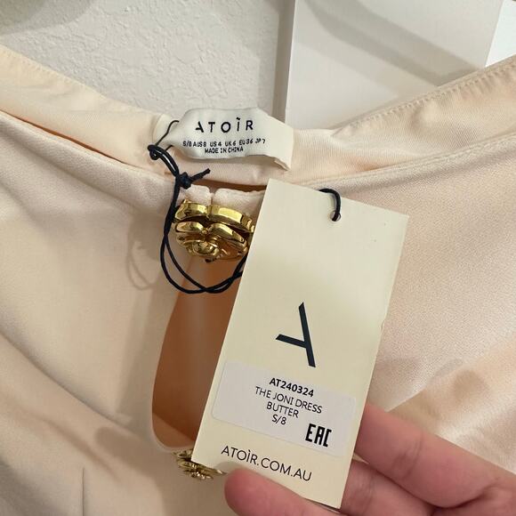 NEW Atoir Joni Mini Dress in Butter Size Small - Picture 5 of 8